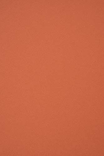 Netuno 10x Bastelkarton Ziegelfarbe DIN A5 148 x 210 mm 250g Materica Terra Rossa Umwelt-Karton ökologisch Tonkarton hochwertig Öko Recycling Kartenkarton zum Basteln Drucken Karton recycled paper von Netuno