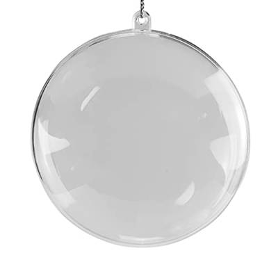 Netuno 5 x Acryl Medaillon konvex 10 cm Plastikkugel Acrylkugel Dekokugeln Kunststoffkugeln transparent zum Basteln Weihnachten DIY Geschenk Geburtstag Weihnachten von Netuno