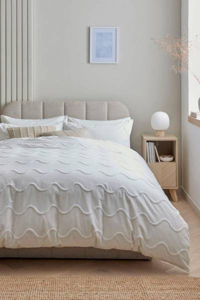 Bett-Set, Bettwäsche aus 100% Baumwolle mit getufteter Welle, Next, Bezug: Baumwolle von Next