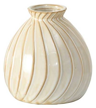 Vase - Creme - Beige - Porzellan - H 11 cm von Nicht Zutreffend