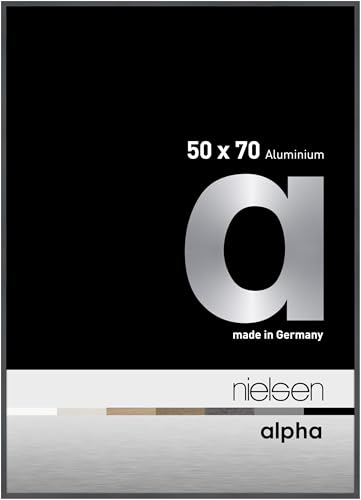 nielsen Aluminium Bilderrahmen Alpha, 50x70 cm, Dunkelgrau Glanz von nielsen