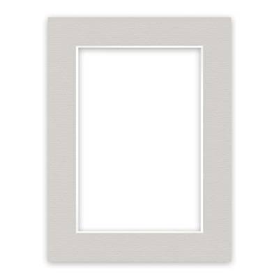 nielsen Conservation Passepartout Karton 1,5 mm | Außenformat 60x80 cm für Bildformat 40x60 cm | Kieselgrau (hellgrau) | strukturierte Oberfläche von nielsen