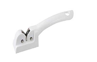 FACKELMANN Messerschärfer Arcadalina 18cm aus MIPS/Edelstahl, Kunststoff, weiß/Silber, 18 x 7.8 x 4 cm von Nirosta