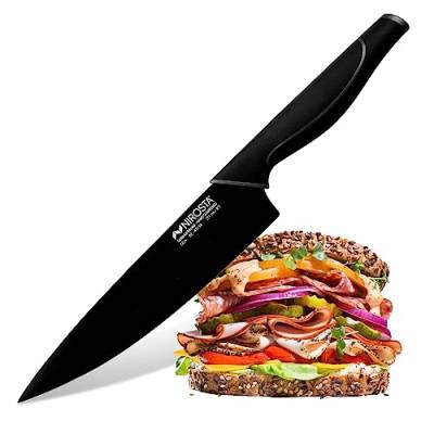 Kochmesser Wave 35 cm – Hochwertiger Edelstahl – Scharfes Messer in Profi-Qualität für Obst, Gemüse & Co – Beschichtete Klinge für einfacheres Schneiden – Soft-Touch-Griff von Nirosta