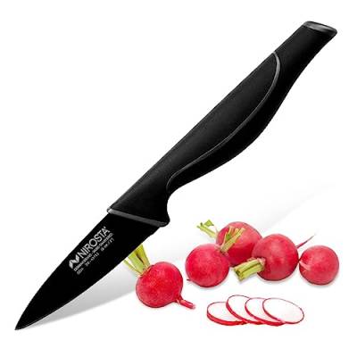 Gemüsemesser Wave 20 cm – Hochwertiger Edelstahl – Scharfes Messer in Profi-Qualität für Gemüse, Obst & Co – Beschichtete Klinge für einfacheres Schneiden – Soft-Touch-Griff von Nirosta