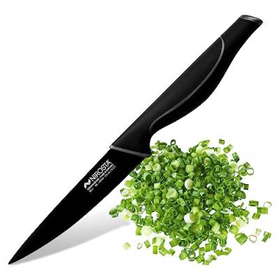 Spickmesser Wave 24 cm – Hochwertiger Edelstahl – Scharfes Messer in Profi-Qualität für Gemüse, Obst & Co – Beschichtete Klinge für einfacheres Schneiden – Soft-Touch-Griff von Nirosta
