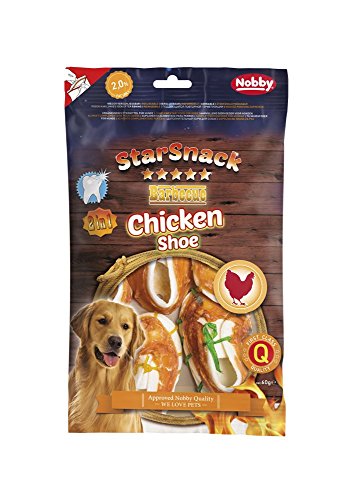 Nobby STARSNACK Barbecue Chicken Shoe bunt, ca. 7,5 cm, 1 Tüte je 5 Stück (1 x ca. 60 g) von Nobby