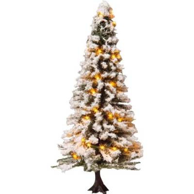 Noch 22130 Weihnachtsbaum, verschneit, mit 30 LEDs, 12 cm hoch von Noch