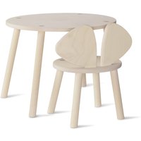 Nofred - Mouse Toddler Set (Stuhl und Tisch), Birke matt lackiert von Nofred