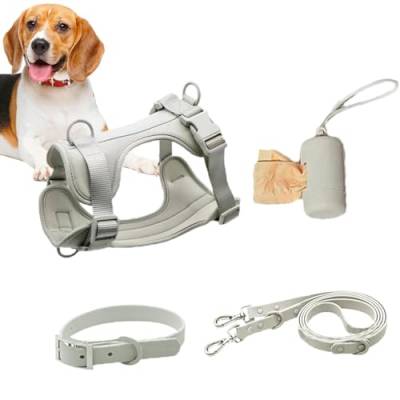 Nuyhgtr Hundegeschirr-Set für kleine Hunde – Haustiergeschirr, Halsband und Leine, multifunktionales Leinen-Set für mittelgroße Hunde, einfaches Spazierengehen, jeden Tag, verstellbares Hundehalsband, von Nuyhgtr