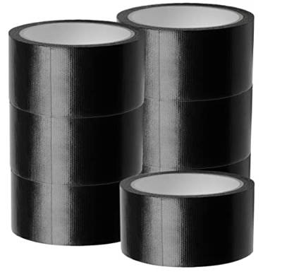 O&W Security 7x Industrie Gewebeband Panzerklebeband DuctTape Gewebeklebeband Steinband Gaffa schwarz von O&W Security