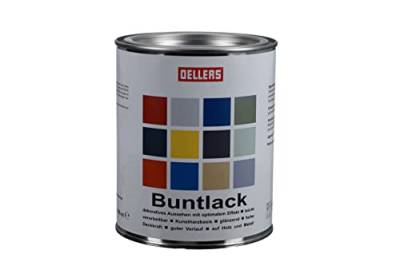 Buntlack, 1 Liter, RAL 6002 Laubgrün, innovative Farbtöne, Metallfarbe für kreative Trends auf Holz und Metall, leichte Verarbeitung, wunderschöne Farbgestaltung mit Rostschutzfarbe von OELLERS