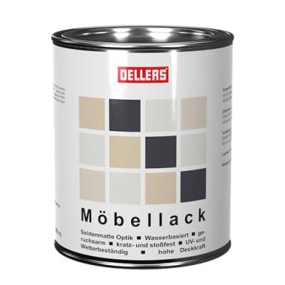OELLERS Möbellack, RAL 1015 Hellelfenbein, 1 Liter, wasserbasierte seidenmatte Holzfarbe für innen & außen, kein Schleifen, Holzlack, Bunt Lack auch für Metall, Holz & Kunststoffe von OELLERS