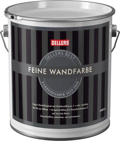 OELLERS Wandfarbe Premium, Feine Wandfarbe, 2,5 Liter Matt von OELLERS