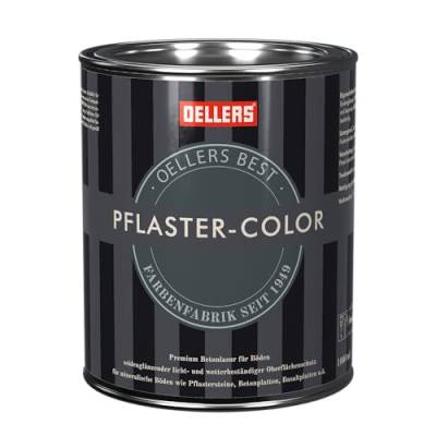 OELLERS Pflaster Color, 1 Liter, RAL 7015 Schiefergrau, Lasur für Pflastersteine, Beton und Putze, Betonfarbe, schützt Oberflächenstruktur von OELLERS