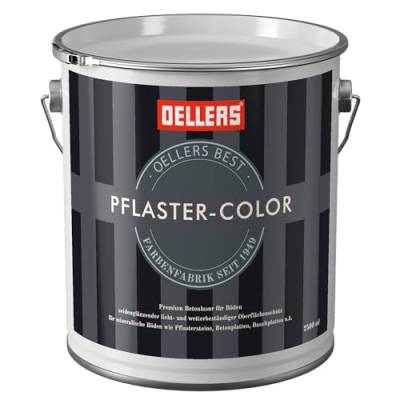 OELLERS Pflaster Color, 2,5 Liter, RAL 7035 Lichtgrau, Lasur für Pflastersteine, Beton und Putze, Betonfarbe, schützt Oberflächenstruktur von OELLERS