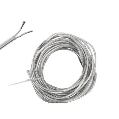 OMIGA 10 Meter Schlauchleitung 2 Adrig Kabel Transparent PVC Flexible Kabel Klingeldraht 2 Adrig 0.75 mm² Flachkabel Stromkabel zum Einbau von Haushaltsgeräten mit Geringem Stromverbrauch von OMIGA