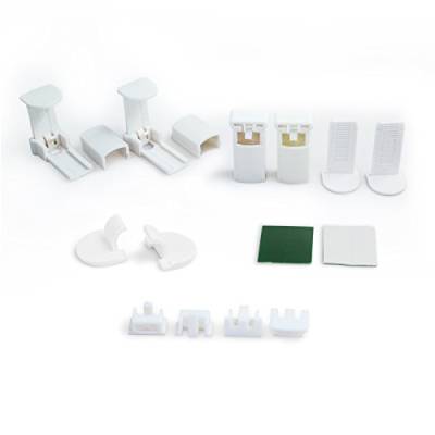OUBO Montage Set für Klemmfix Plissee inkl. 4 Stück Klemmträgern Weiß von OUBO