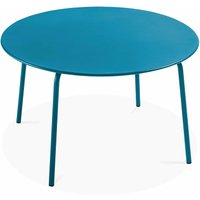 Oviala - Runder Gartentisch aus Metall Pazifisch blau - Pazifisch blau von OVIALA