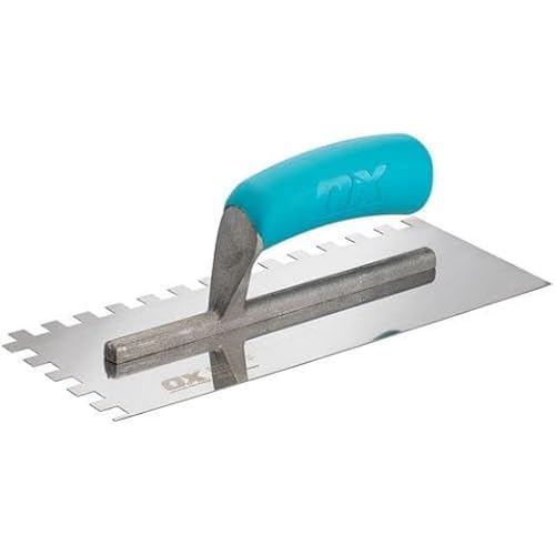 OX Tools OX-T535710 Fliesenkelle aus Edelstahl, 10 mm, Blau/Silber, 10 mm von OX Tools