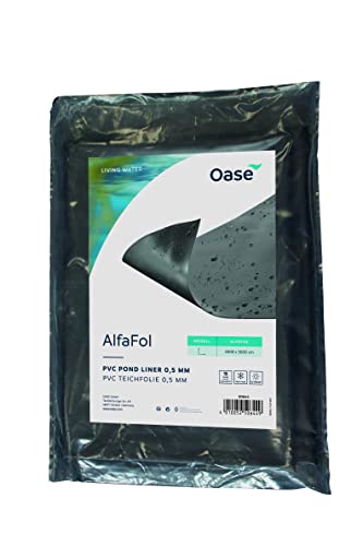 Oase 50658 Folien AlfaFol Pre-Packed, 0,5 mm / 6 x 6 m, schwarz | Teichfolie | Folie | Teichzubehör von Oase