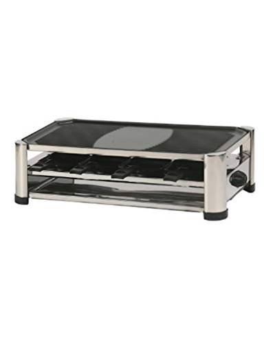 Ohmex OHM-GRIL-4500-3-in-1-1500 Watt Raclette für 8 Personen, abnehmbare Platte für Grill/Crêpe-Thermostat verstellbar von Ohmex