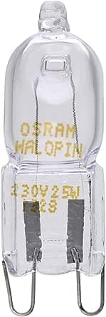 Osram OVEN Halopin 66725 25 Watt Backofenlampe G9 230V klar | über 200 Grad einsetzbar | 2700 Kelvin warmweiß von Osram