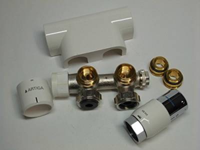 Oventrop Badheizkörper - Zubehör-Set Thermostatkopf uni SH Multiblock, Eckform, Abdeckung weiß von Oventrop