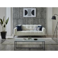 Sofa 3-Sitzer - melierter Stoff - Weiß - RICADI von Pascal Morabito von PASCAL MORABITO