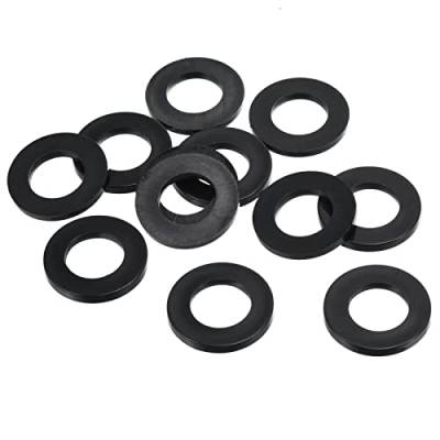 PATIKIL M16 Nylon Flach Unterlegscheibe 8 Pack 16mm ID 30mm AD Abdichtung Abstandshalter Dichtring für Wasserhahn Rohrleitung Wasser Schlauch Befestigung Bolzen Schwarz von PATIKIL