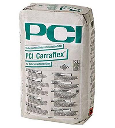 PCI CARRAFLEX Verformfähiger Dünnbettmörtel 25 kg Sack - Innen & Außen - Boden / Wand von PCI Augsburg GmbH