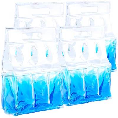 PEARL Flaschentasche: 4er-Set Kühl-Tragetaschen für je 6 Flaschen oder Getränkedosen (Dosen Kühler, Flaschenkühler-Tasche, Kühlmanschette) von PEARL