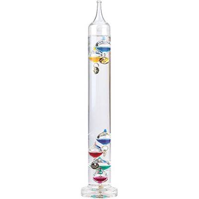 PEARL Goethe Thermometer: Galileo-Thermometer Classic (Glas Thermometer, Galileisches Thermometer, schwimmenden Glaskugeln) von PEARL