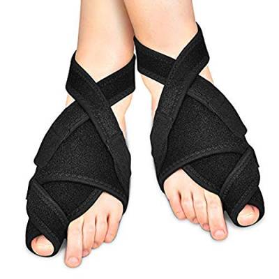 Bunion Corrector Hallux Valgus Schiene Hallux Valgus Korrektur Bandage Bunion Splint mit Anti-Rutsch Gurt für Herren und Damen, Bunion Brace Zehenspreizer für Bunion Schmerzlinderung Zehenüberlappung von PINCOU