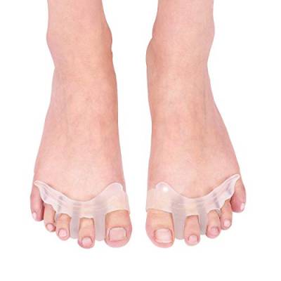 Zehenspreizer, Gel Hallux Valgus Zehenspreizer, Komfortabel Zehen Separator Korrektur Silikon für Überlappende Hammer Zehen, Krallen Zehen, Fußschmerzen, BallenZehenstrecker für Frauen und Männer von PINCOU