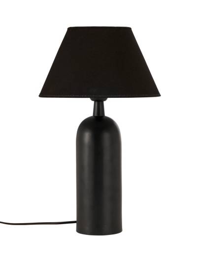 PR Home Carter Textil Tischlampe schwarz matt E27 46cm von PR Home