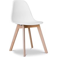 Privatefloor - Essensstuhl Denisse Skandinavisches Stil Premium Design Weiß - Holz, pp - Weiß von PRIVATEFLOOR