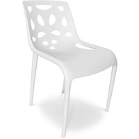 Privatefloor - Sitka Design Stuhl Weiß - pvc, Kunststoff - Weiß von PRIVATEFLOOR