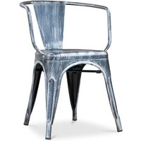 Privatefloor - Stylix Stuhl mit Armlehnen Neuauflage - Metall Industriale - Eisen - Industriale von PRIVATEFLOOR