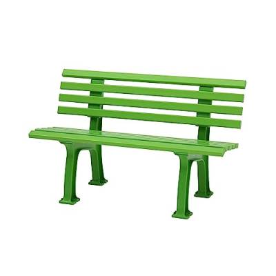 PROREGAL Gartenbank Antigua | 2-Sitzer | Apfelgrün | HxBxT 74x120x54cm | Witterungs- & UV-beständiger Kunststoff | Parkbank Sitzbank Außenbereich Garten Balkon Terrasse von PROREGAL