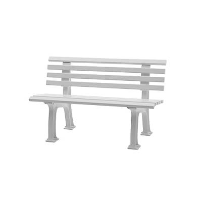 PROREGAL Gartenbank Antigua | 2-Sitzer | Weiß | HxBxT 74x120x54cm | Witterungs- & UV-beständiger Kunststoff | Parkbank Sitzbank Außenbereich Garten Balkon Terrasse von PROREGAL