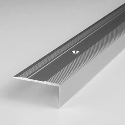 PROVISTON | Treppenkante | Aluminium eloxiert | Silber | Breite 36 mm | Höhe 15 mm | Länge 1000 mm | Gebohrt | Treppenkantenprofil | Treppenwinkel | Winkelprofil | Kombiwinkel | 1 Stück von PROVISTON