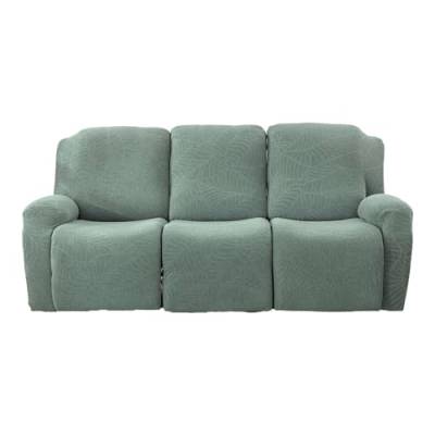 PWZYBXL Bezug für Liegesessel, Jacquard Elastische Relaxsessel Bezuge 8 teilig Komplett Sesselschoner mit Tasche für Wohnzimmer-grün-B-3 Sitzer von PWZYBXL