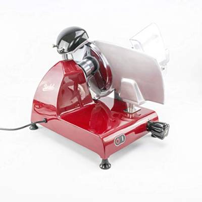 Palatina Werkstatt ® Berkel Red Line 250 | rot | Profi-Aufschnittmaschine mit integriertem Schleifapparat + Schneidebrett aus altem Weinfassholz 30x18 cm, Modell:2022 VK: 1039,- € von Palatina Werkstatt