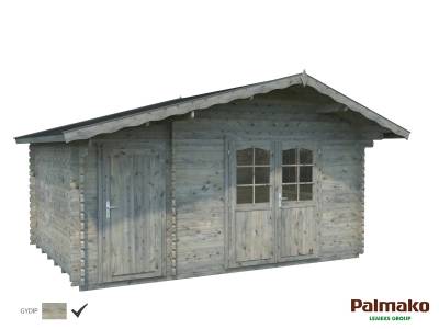 Palmako Gartenhaus Emma 14,2 m² - 34 mm Grau tauchimprägniert von Palmako