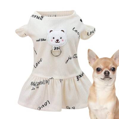 Paodduk Kleider für Hunde,Hundekostüme für mittelgroße Hunde - Hundekleid aus Polyester mit Bärenmuster,Weiche, modische, Bequeme Haustierkleidung, tägliche Hundekleidung für kleine Hunde, Welpen, von Paodduk