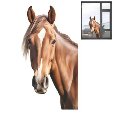 Paodduk Pferde-Wandaufkleber, Pferde-Wandaufkleber - Realistische selbstklebende Fensteraufkleber | Mehrzweck-Wandaufkleber für Türen, Möbel, niedlicher Fensteraufkleber für Spiegel von Paodduk