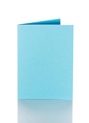 25 Faltkarten A6 240g/m² Blau für Briefumschläge im Format DIN C6 von Paper24
