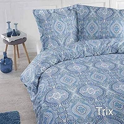 Papillon Trix Bettbezüge Blau, Baumwolle, 240 x 200/220 cm von Papillon