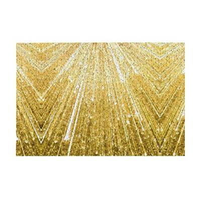 PVC-Fußmatte mit Gold-Bling-Muster, rutschfest, verschleißfest, langlebig, sicher von PartyUnix